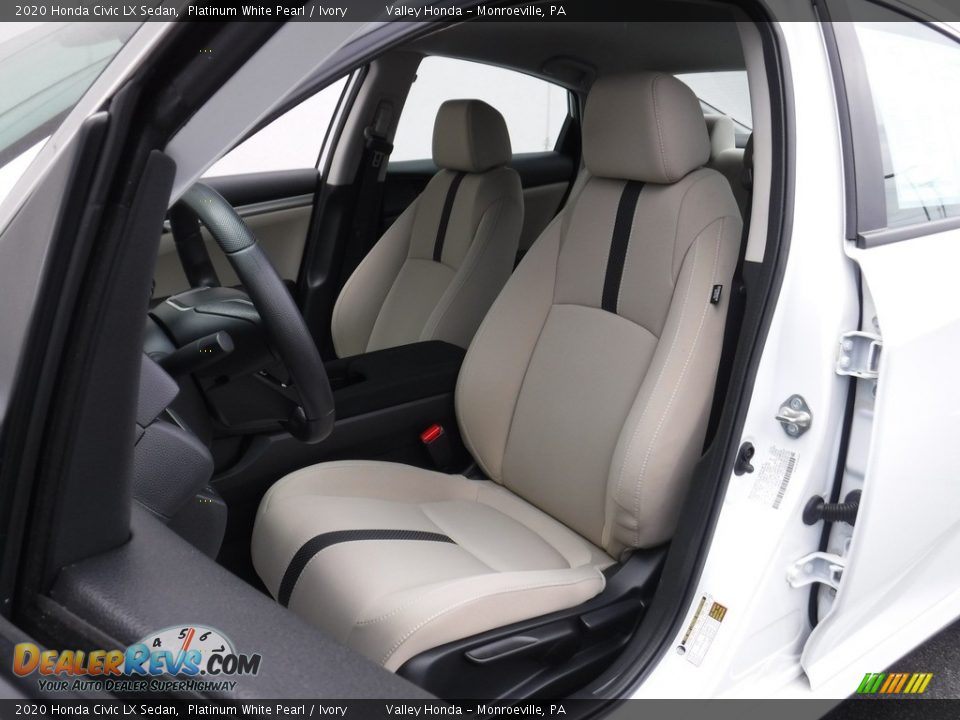 2020 Honda Civic LX Sedan Platinum White Pearl / Ivory Photo #10