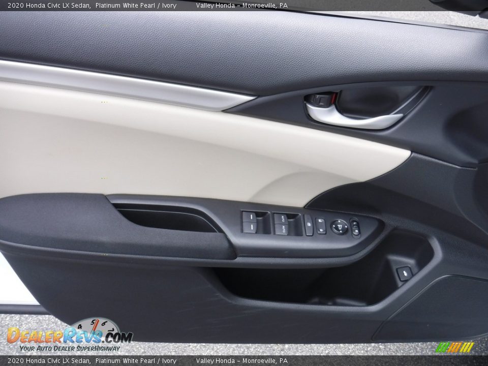 2020 Honda Civic LX Sedan Platinum White Pearl / Ivory Photo #11