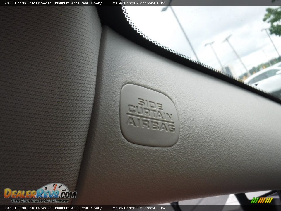 2020 Honda Civic LX Sedan Platinum White Pearl / Ivory Photo #12