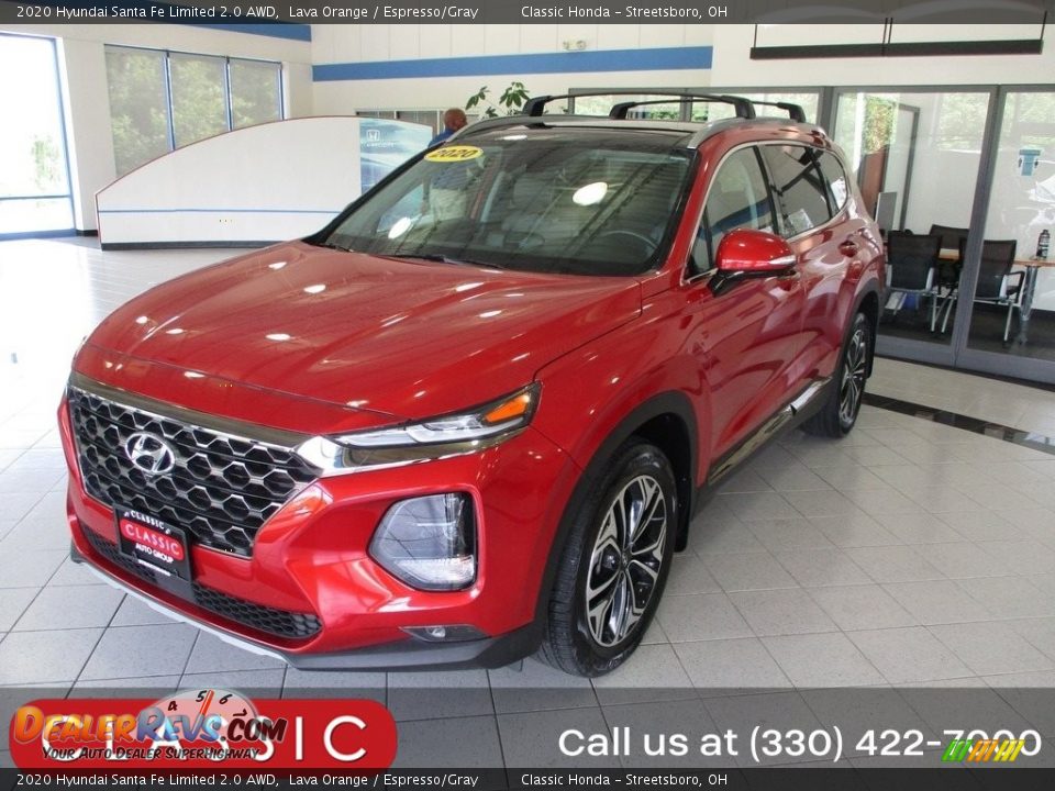 2020 Hyundai Santa Fe Limited 2.0 AWD Lava Orange / Espresso/Gray Photo #1