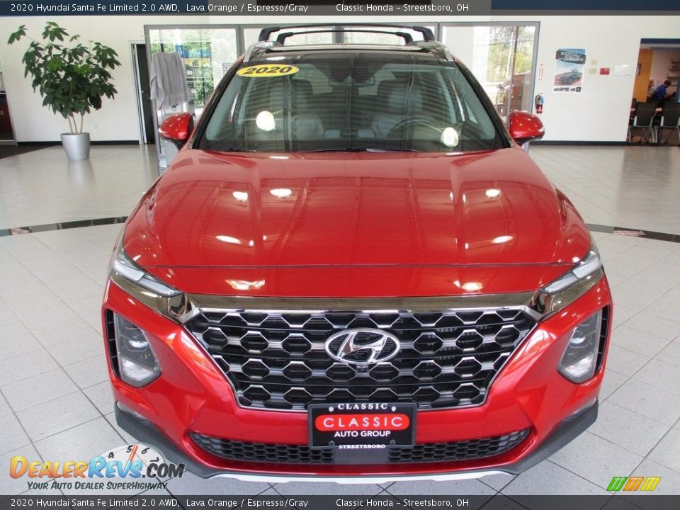 2020 Hyundai Santa Fe Limited 2.0 AWD Lava Orange / Espresso/Gray Photo #2