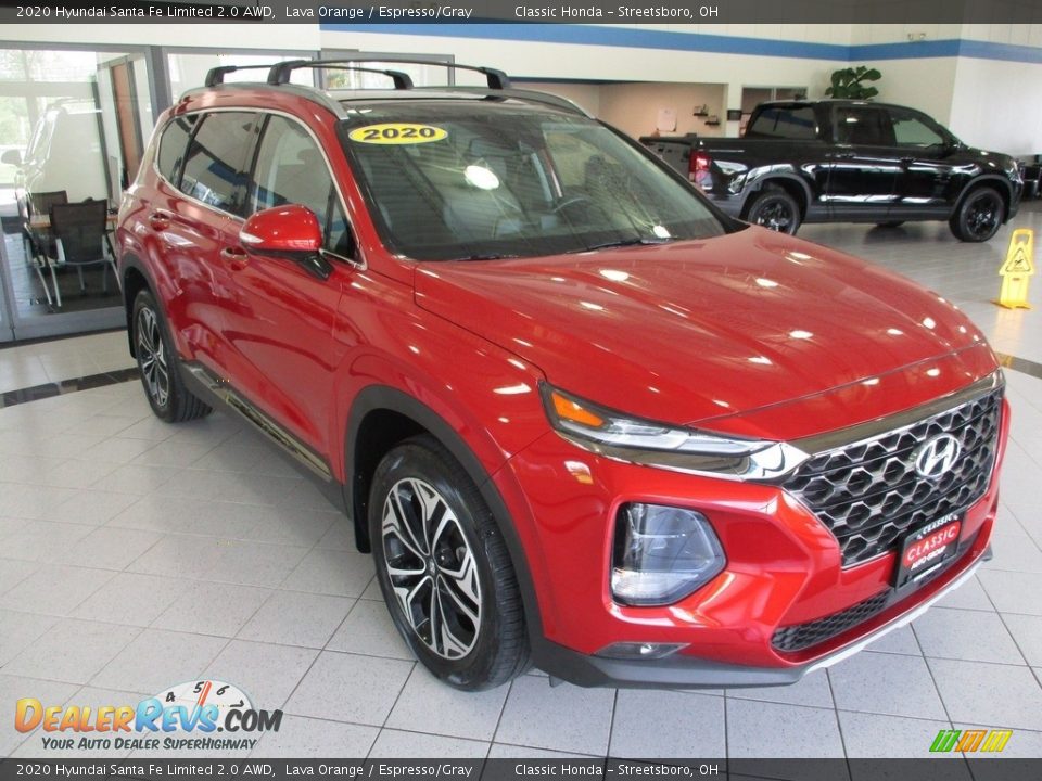 2020 Hyundai Santa Fe Limited 2.0 AWD Lava Orange / Espresso/Gray Photo #3