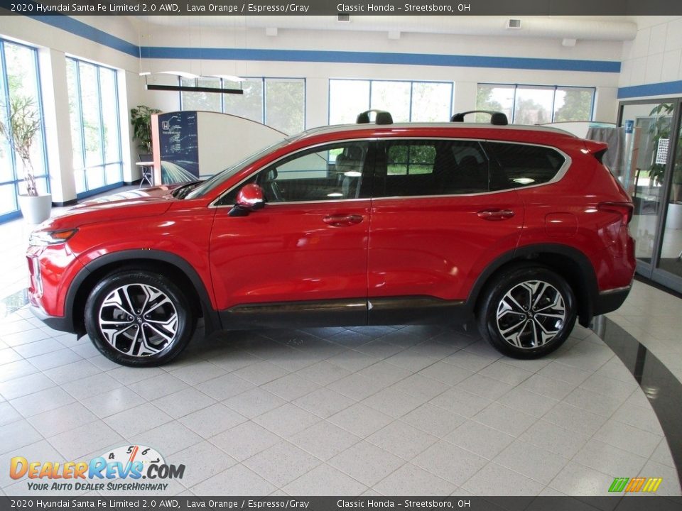 2020 Hyundai Santa Fe Limited 2.0 AWD Lava Orange / Espresso/Gray Photo #10