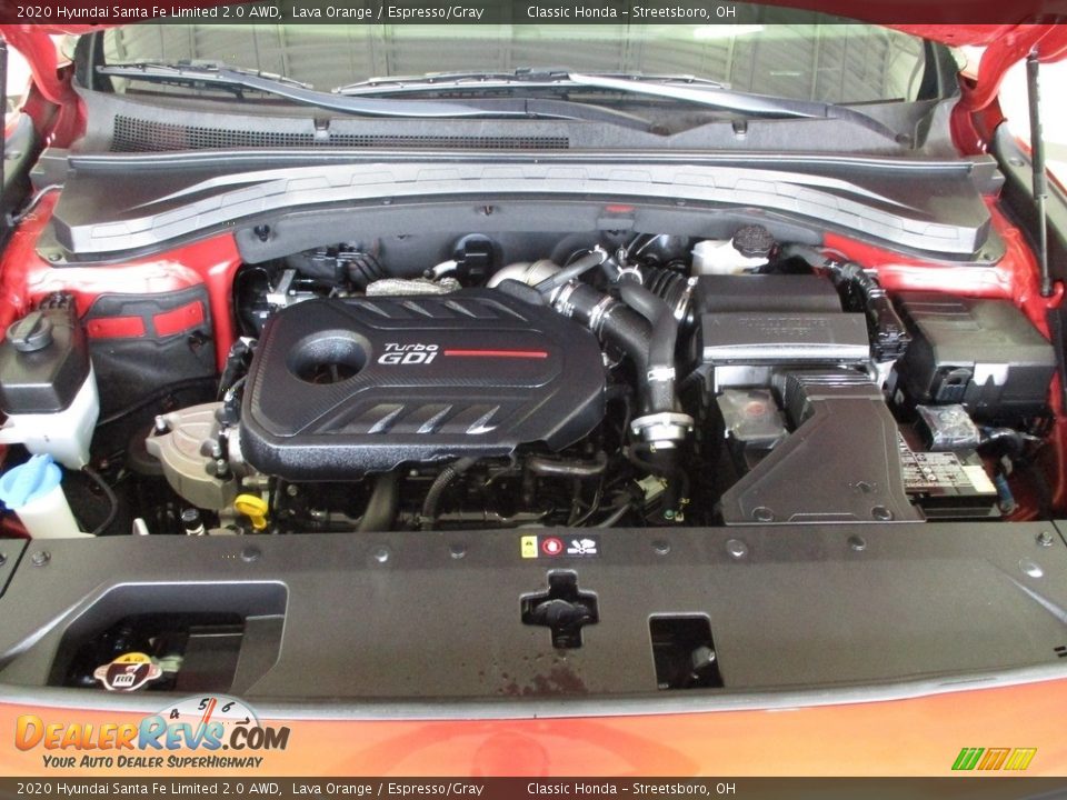 2020 Hyundai Santa Fe Limited 2.0 AWD Lava Orange / Espresso/Gray Photo #15