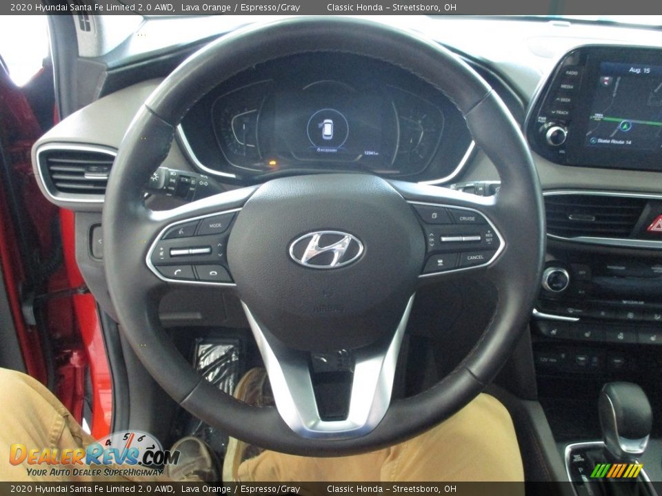 2020 Hyundai Santa Fe Limited 2.0 AWD Lava Orange / Espresso/Gray Photo #34