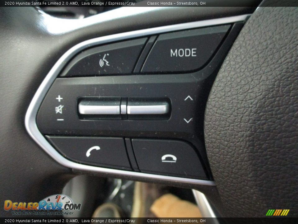 2020 Hyundai Santa Fe Limited 2.0 AWD Lava Orange / Espresso/Gray Photo #35