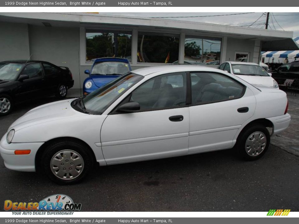1999 Dodge Neon Highline Sedan Bright White / Agate Photo #2