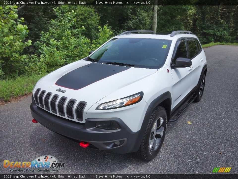 2018 Jeep Cherokee Trailhawk 4x4 Bright White / Black Photo #2