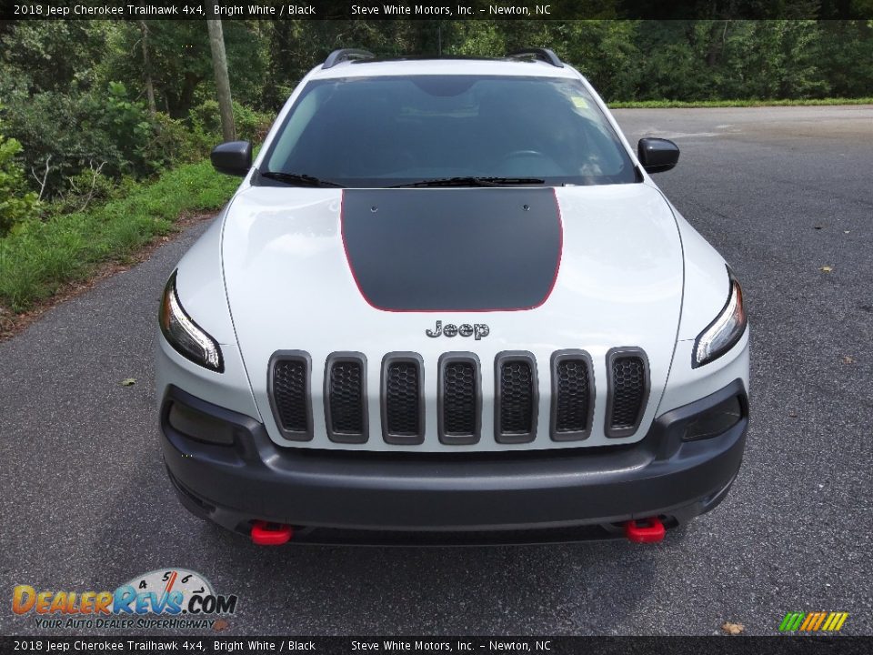 2018 Jeep Cherokee Trailhawk 4x4 Bright White / Black Photo #3