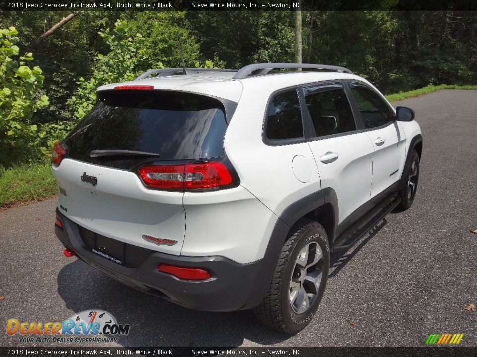 2018 Jeep Cherokee Trailhawk 4x4 Bright White / Black Photo #6