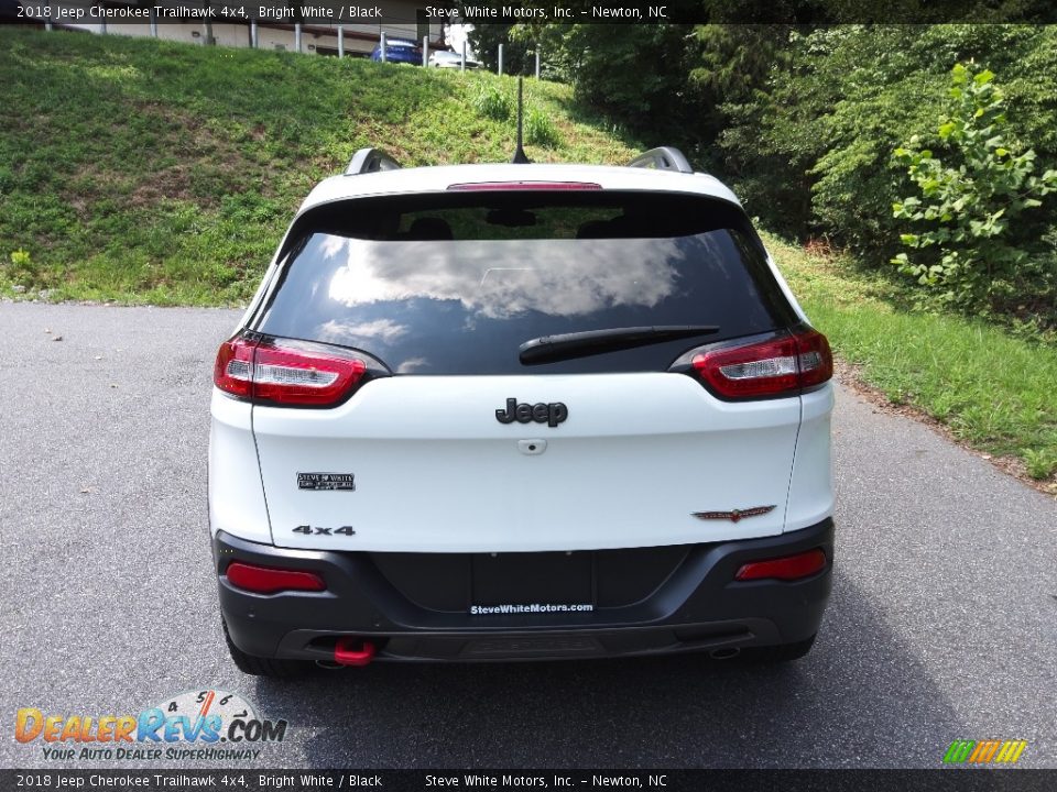 2018 Jeep Cherokee Trailhawk 4x4 Bright White / Black Photo #7