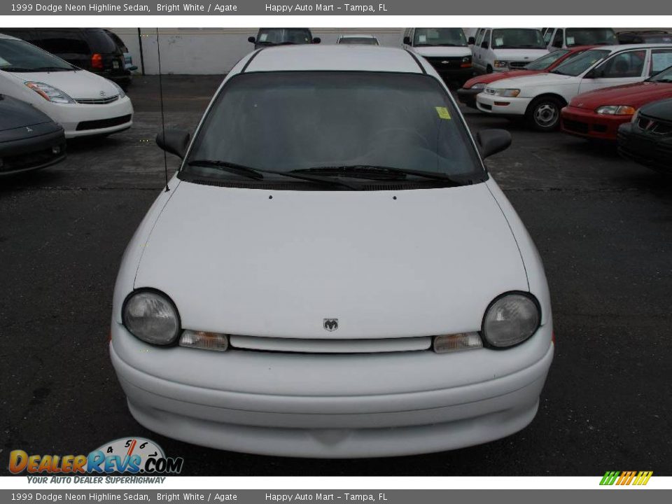 1999 Dodge Neon Highline Sedan Bright White / Agate Photo #3