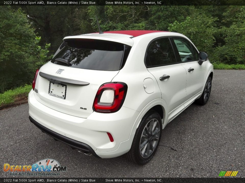 2022 Fiat 500X Sport AWD Bianco Gelato (White) / Slate Blue Photo #6