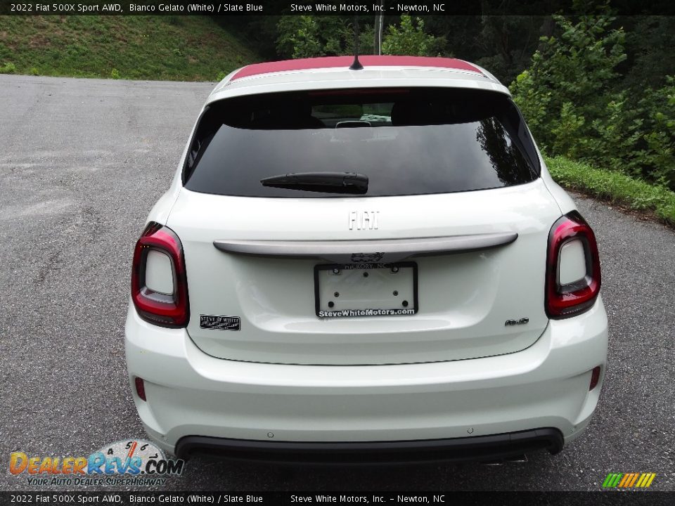 2022 Fiat 500X Sport AWD Bianco Gelato (White) / Slate Blue Photo #7