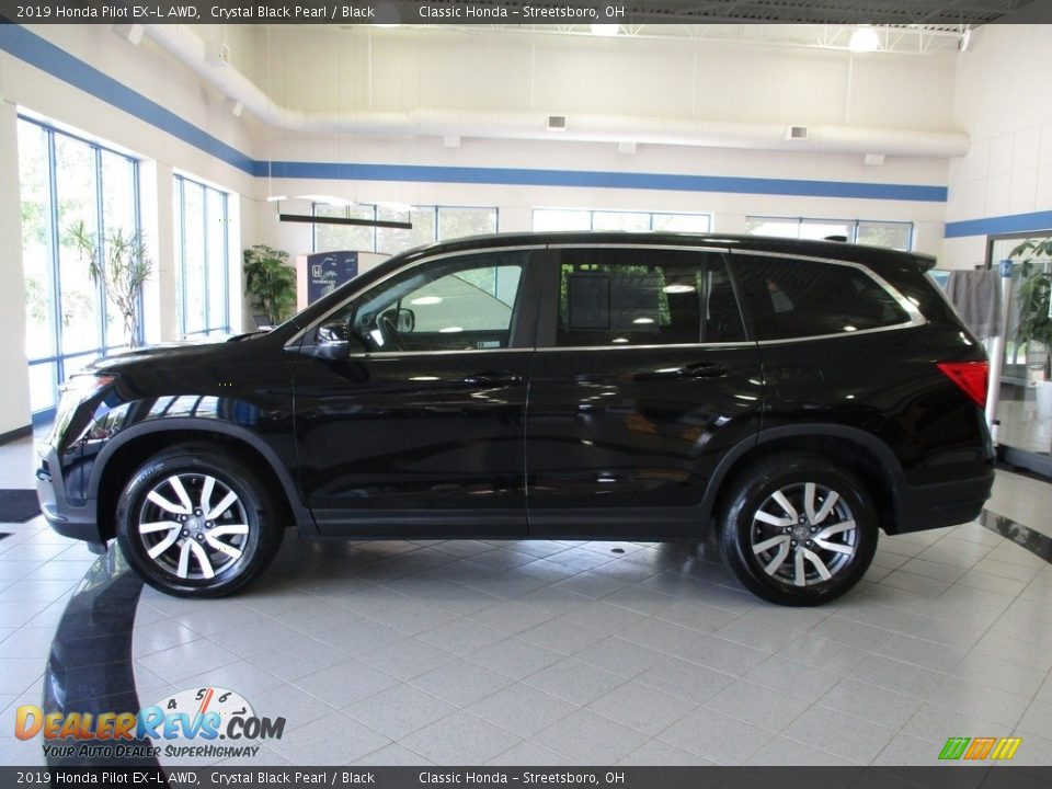 2019 Honda Pilot EX-L AWD Crystal Black Pearl / Black Photo #10