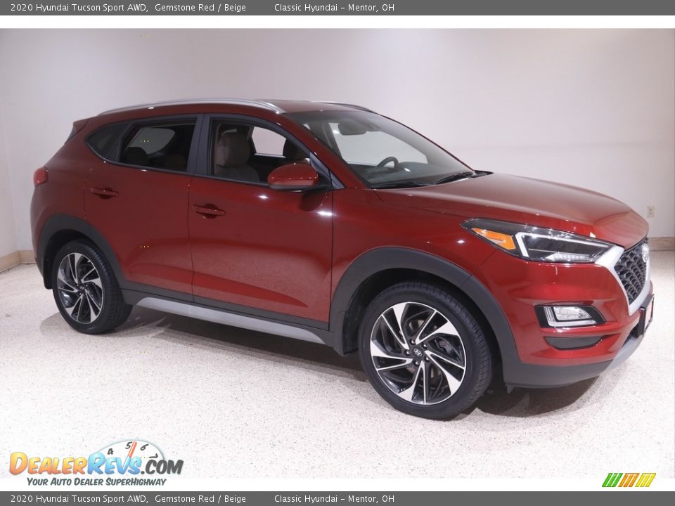 2020 Hyundai Tucson Sport AWD Gemstone Red / Beige Photo #1