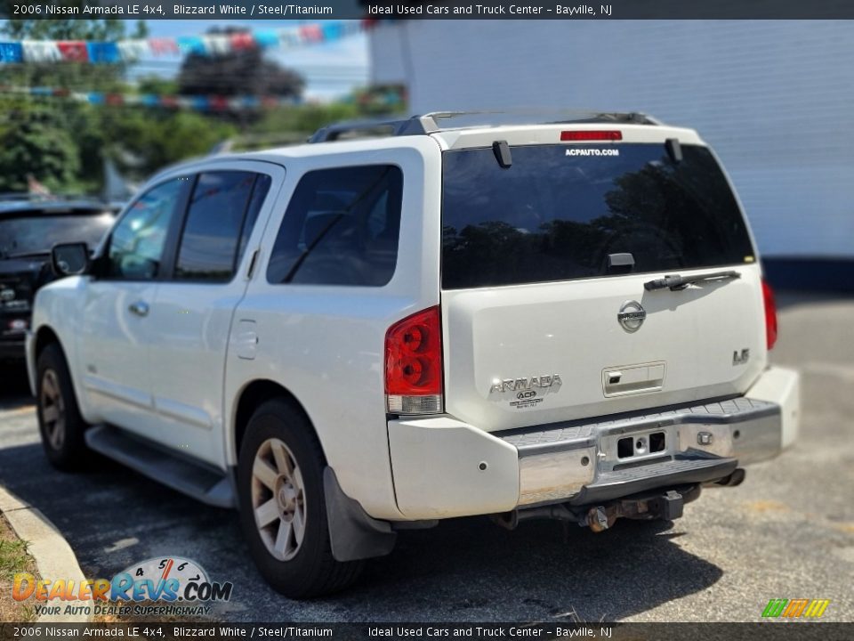 2006 Nissan Armada LE 4x4 Blizzard White / Steel/Titanium Photo #3