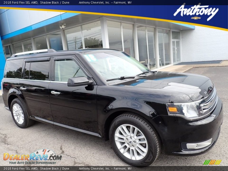 2018 Ford Flex SEL AWD Shadow Black / Dune Photo #1