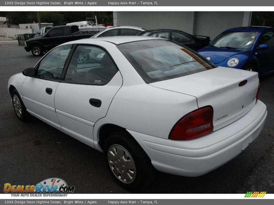 1999 Dodge Neon Highline Sedan Bright White / Agate Photo #5