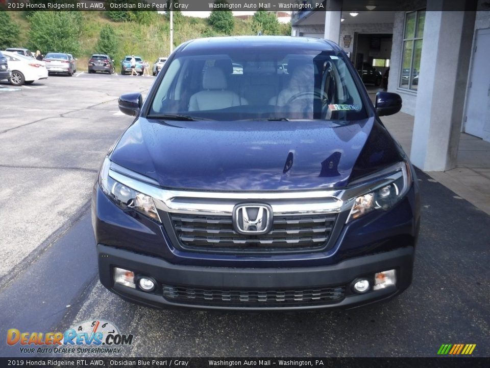 2019 Honda Ridgeline RTL AWD Obsidian Blue Pearl / Gray Photo #5