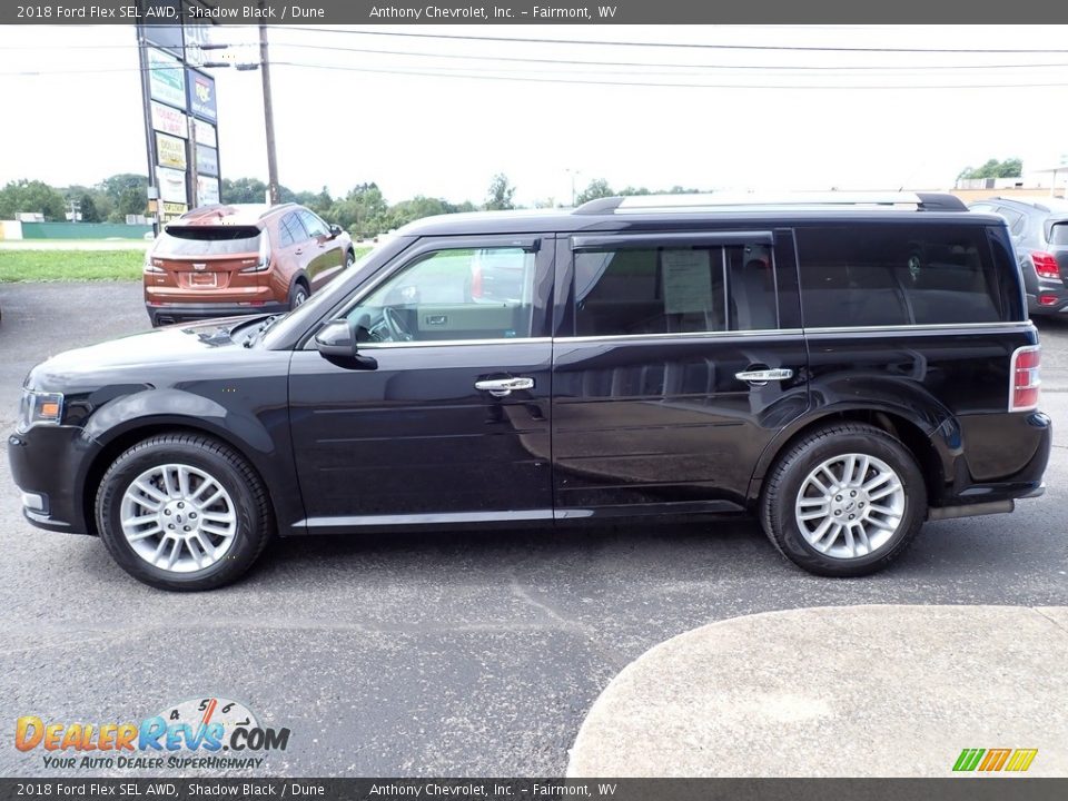 2018 Ford Flex SEL AWD Shadow Black / Dune Photo #7