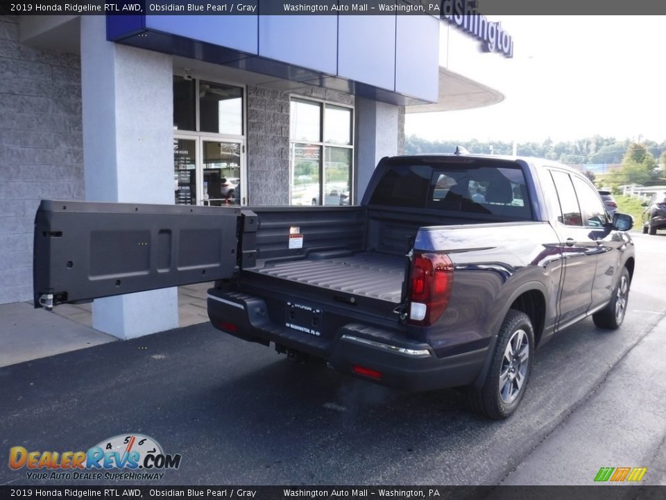 2019 Honda Ridgeline RTL AWD Obsidian Blue Pearl / Gray Photo #13