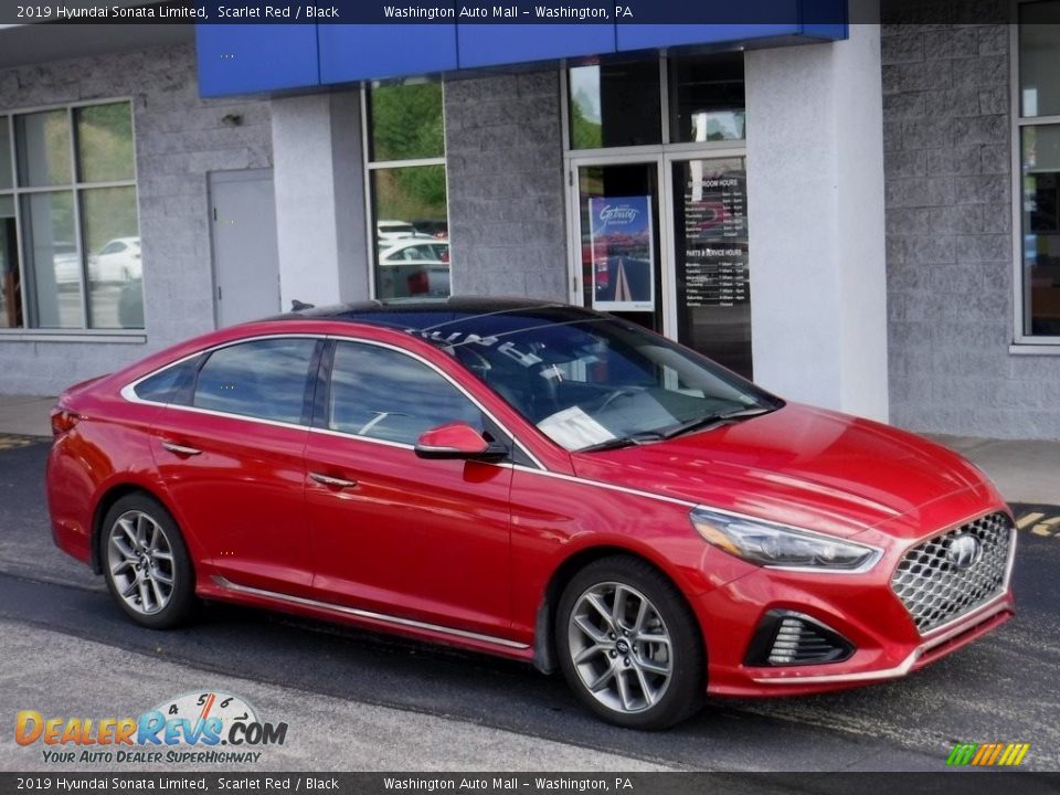 2019 Hyundai Sonata Limited Scarlet Red / Black Photo #1