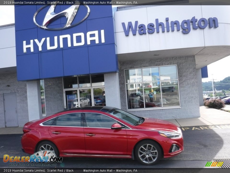 2019 Hyundai Sonata Limited Scarlet Red / Black Photo #2