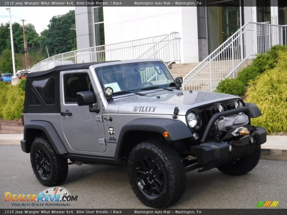 2016 Jeep Wrangler Willys Wheeler 4x4 Billet Silver Metallic / Black Photo #1