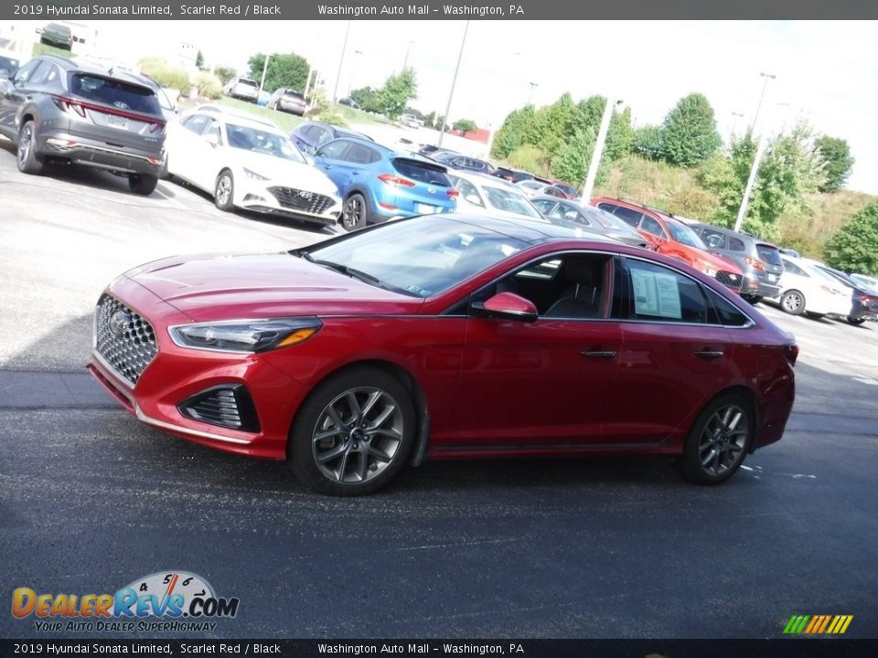 2019 Hyundai Sonata Limited Scarlet Red / Black Photo #6