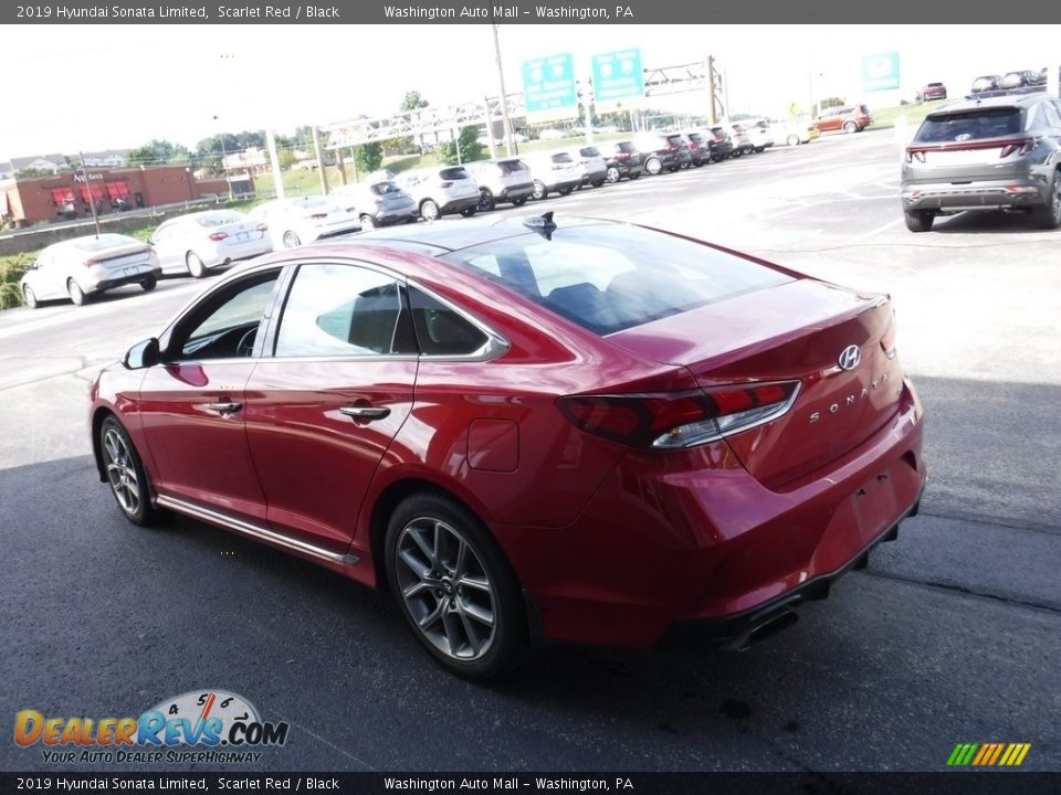 2019 Hyundai Sonata Limited Scarlet Red / Black Photo #7