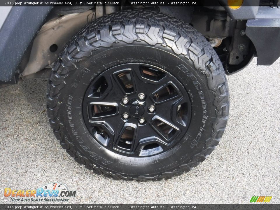 2016 Jeep Wrangler Willys Wheeler 4x4 Billet Silver Metallic / Black Photo #8