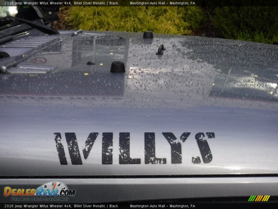 2016 Jeep Wrangler Willys Wheeler 4x4 Billet Silver Metallic / Black Photo #9