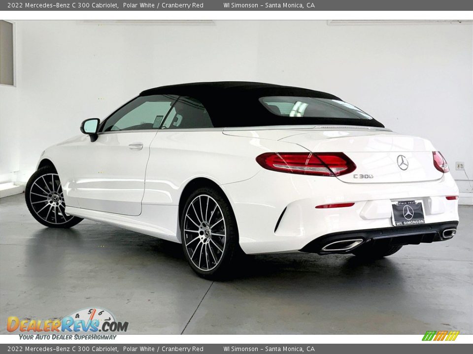 2022 Mercedes-Benz C 300 Cabriolet Polar White / Cranberry Red Photo #2