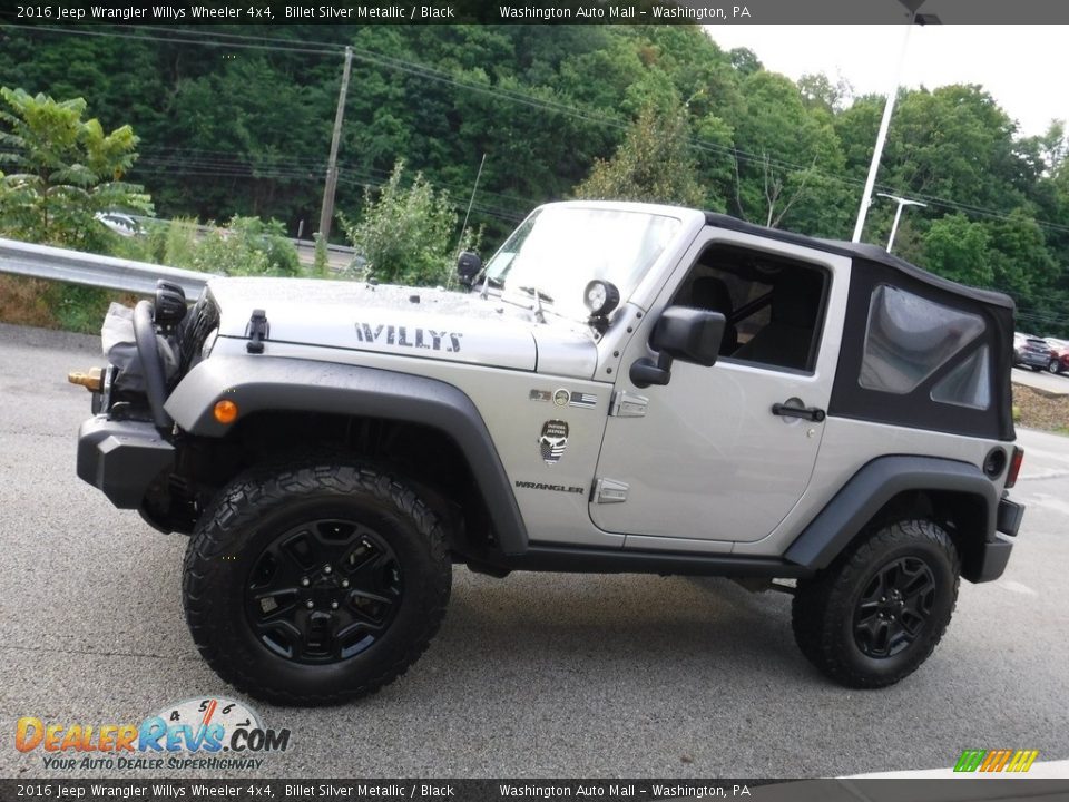 2016 Jeep Wrangler Willys Wheeler 4x4 Billet Silver Metallic / Black Photo #14