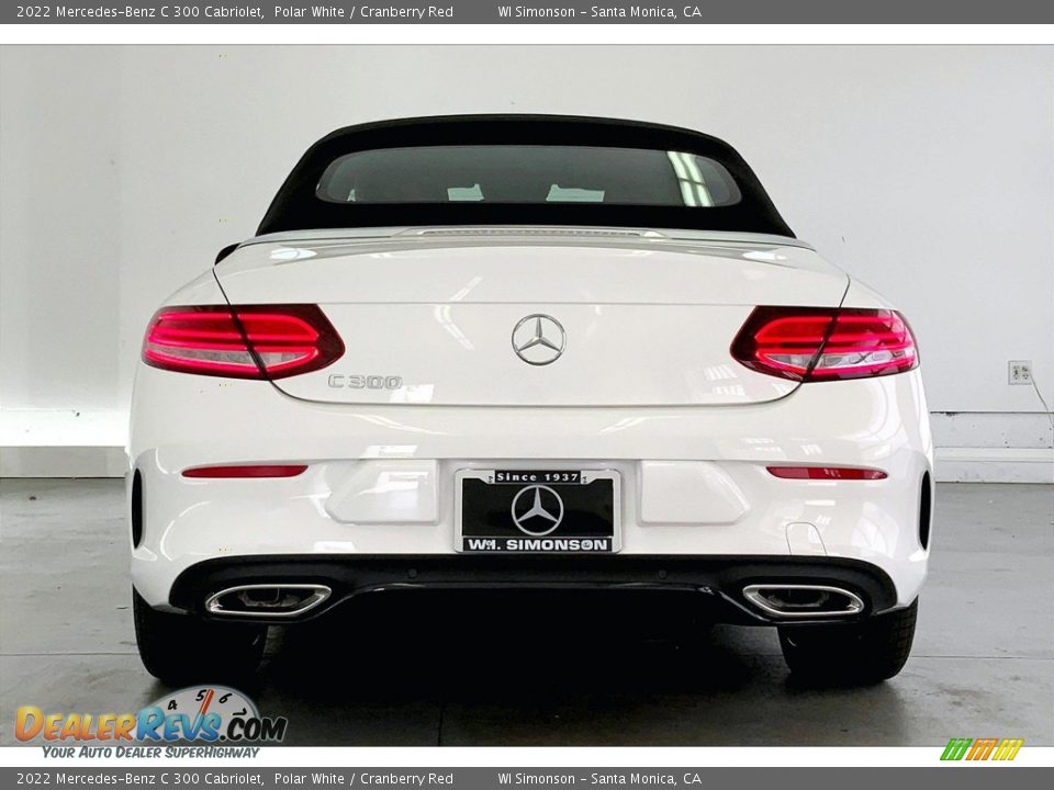 2022 Mercedes-Benz C 300 Cabriolet Polar White / Cranberry Red Photo #3