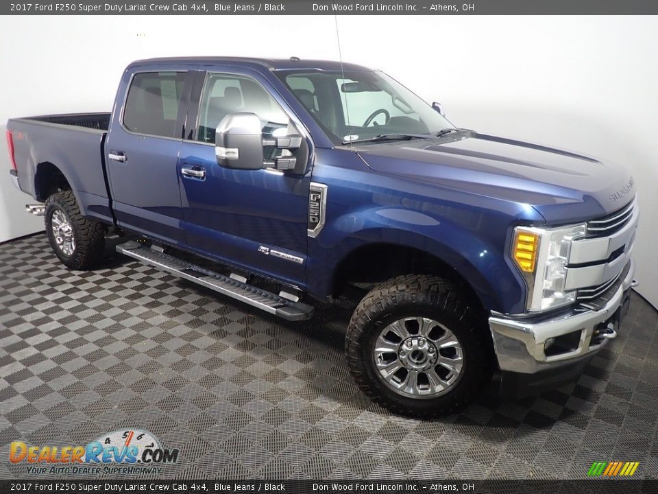 2017 Ford F250 Super Duty Lariat Crew Cab 4x4 Blue Jeans / Black Photo #6