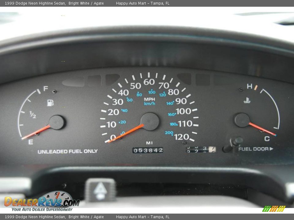 1999 Dodge Neon Highline Sedan Bright White / Agate Photo #9
