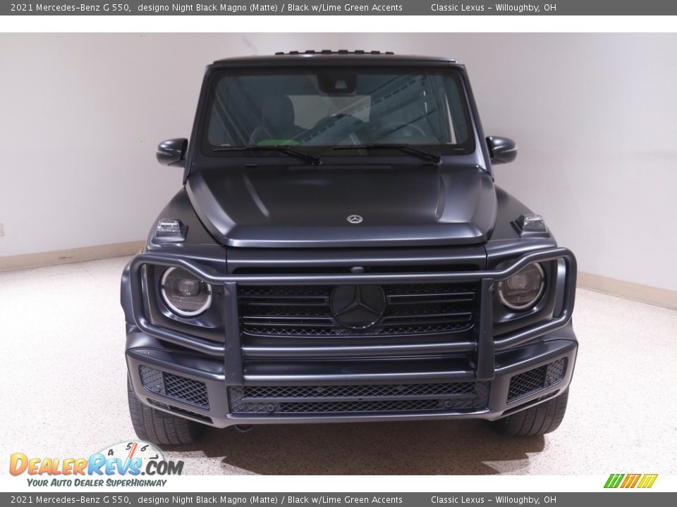 2021 Mercedes-Benz G 550 designo Night Black Magno (Matte) / Black w/Lime Green Accents Photo #2