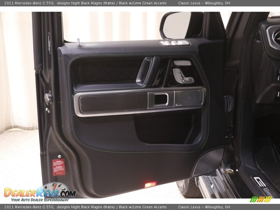 2021 Mercedes-Benz G 550 designo Night Black Magno (Matte) / Black w/Lime Green Accents Photo #4