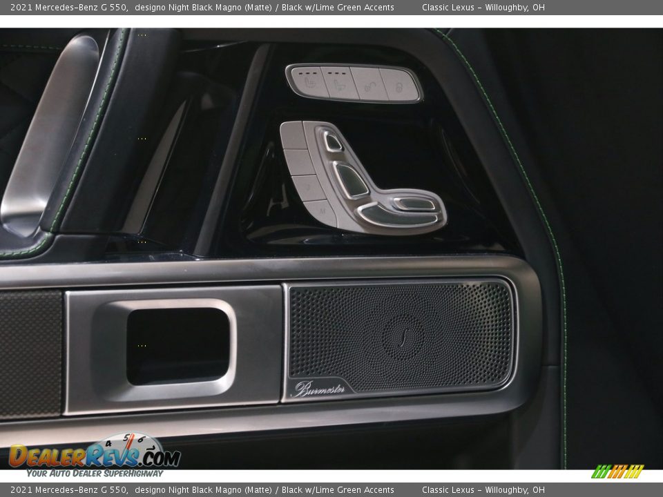 2021 Mercedes-Benz G 550 designo Night Black Magno (Matte) / Black w/Lime Green Accents Photo #5