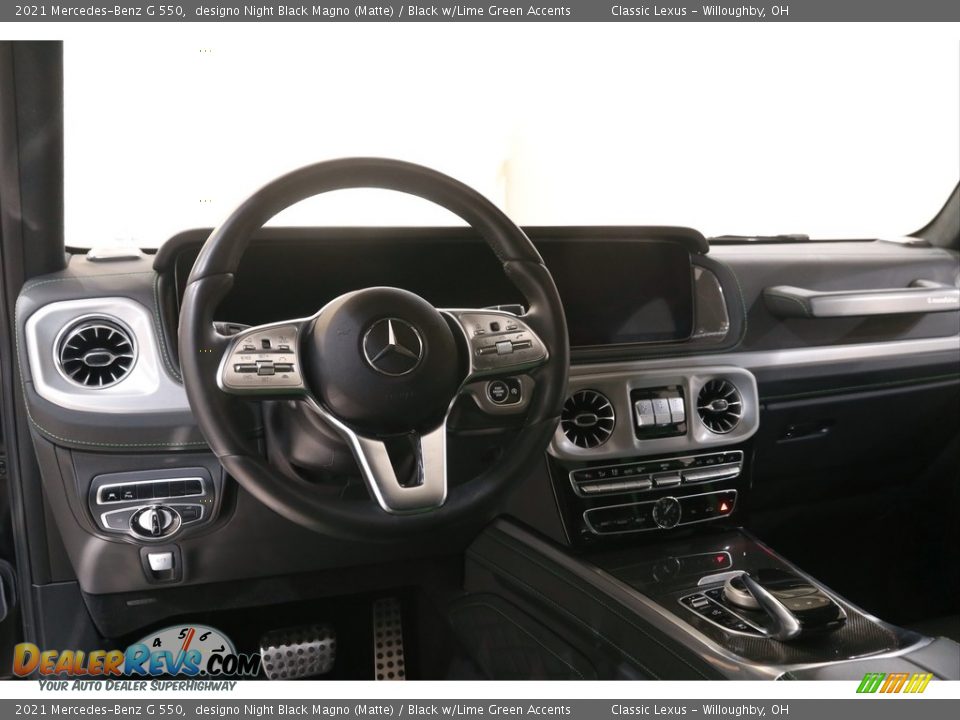 2021 Mercedes-Benz G 550 designo Night Black Magno (Matte) / Black w/Lime Green Accents Photo #7