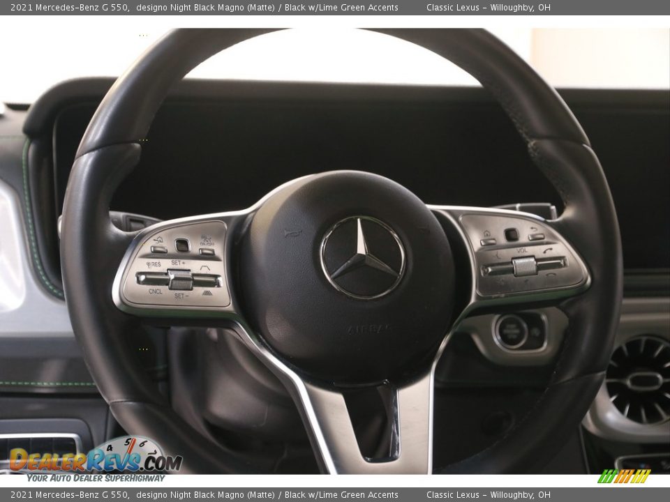 2021 Mercedes-Benz G 550 designo Night Black Magno (Matte) / Black w/Lime Green Accents Photo #8