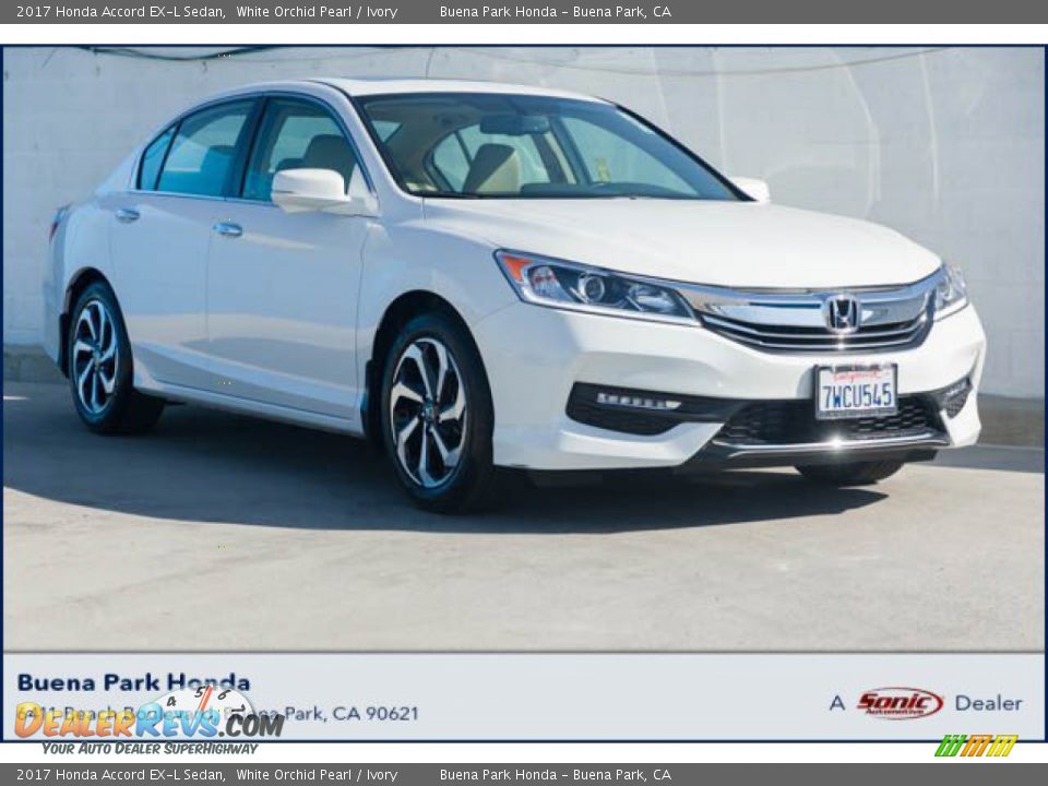 2017 Honda Accord EX-L Sedan White Orchid Pearl / Ivory Photo #1