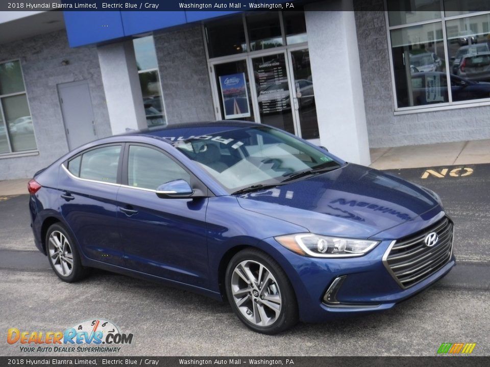 2018 Hyundai Elantra Limited Electric Blue / Gray Photo #1