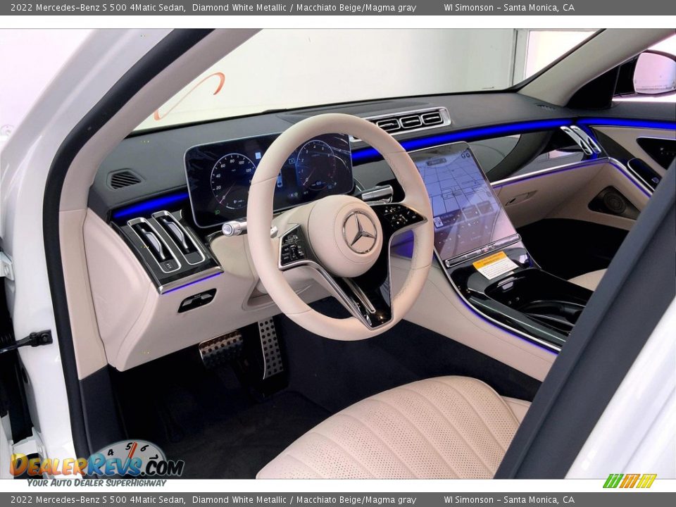 Macchiato Beige/Magma gray Interior - 2022 Mercedes-Benz S 500 4Matic Sedan Photo #4
