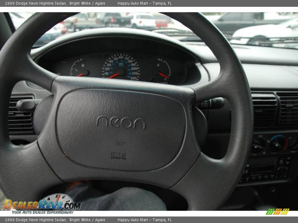 1999 Dodge Neon Highline Sedan Bright White / Agate Photo #10