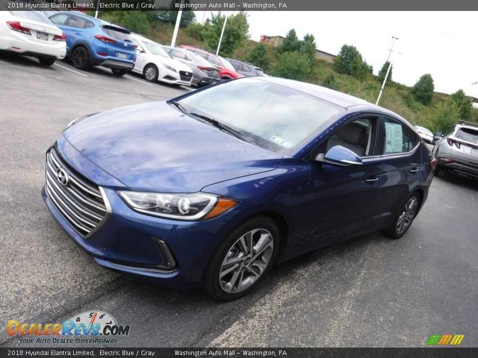 2018 Hyundai Elantra Limited Electric Blue / Gray Photo #5