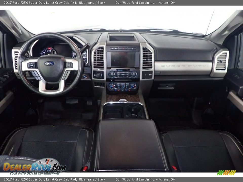 2017 Ford F250 Super Duty Lariat Crew Cab 4x4 Blue Jeans / Black Photo #27