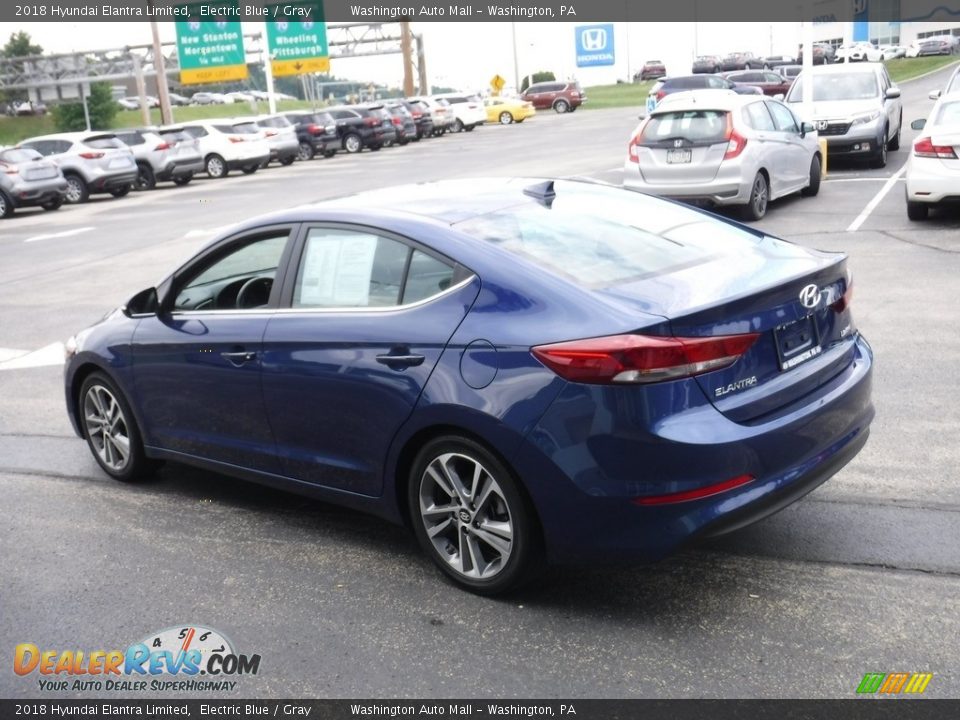 2018 Hyundai Elantra Limited Electric Blue / Gray Photo #7